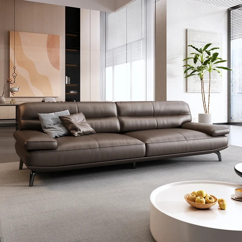 Leather office sofa business meeting guests casual simple modern VIP