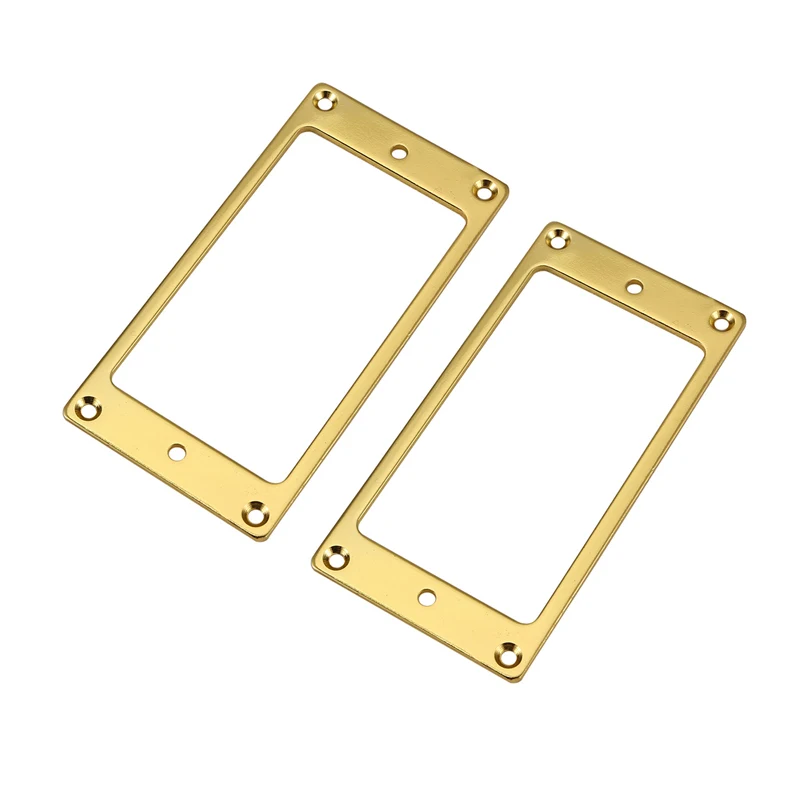 

2 Pcs Metal Flat Humbucker Cover Guitar Pickup Frame Mounting Ring