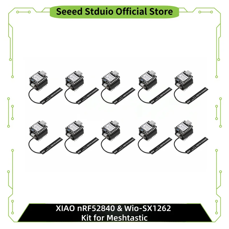 Seeed Studio XIAO nRF52840 & Wio-SX1262 Kit für Meshtastic, 868 MHz, 915 MHz, LoRa 862-930 MHz, Mikrocontroller Bluetooth, integrierte Antenne 3