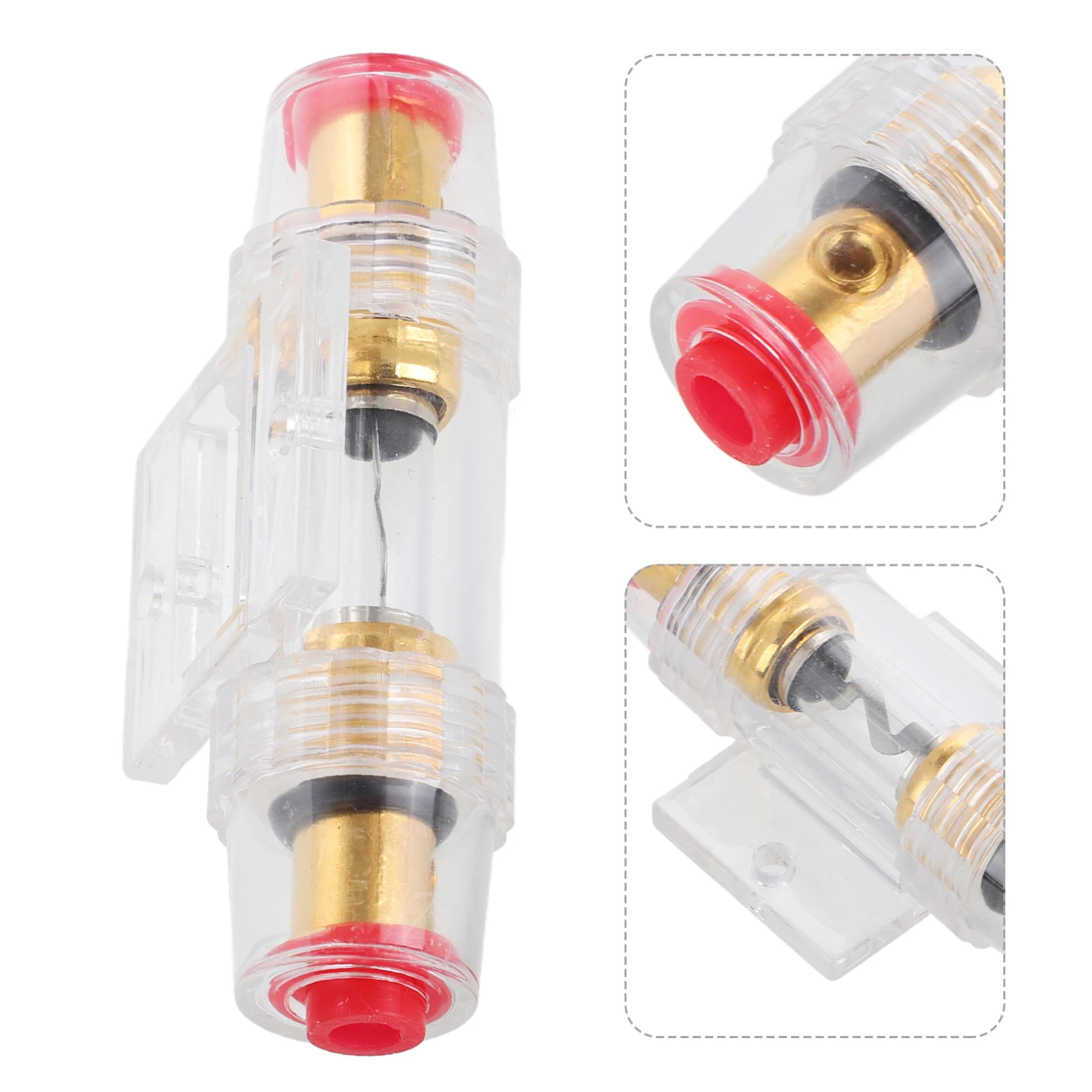 

Waterproof Transparent 80A Agu Fuse Holder Inline Power Automotive Fuse Block For Car Audio Amplifiers Alarms Compressors
