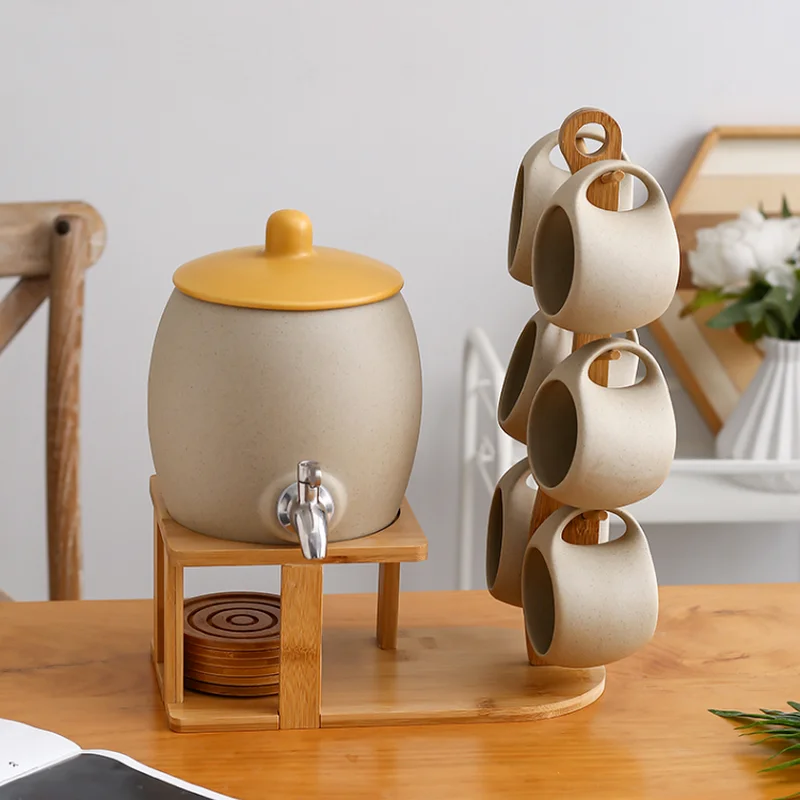 

Набор подвесных керамических чашек для воды: кружка для кофе и блюдце, чашки для молочного чая, послеобеденный чайник с краном