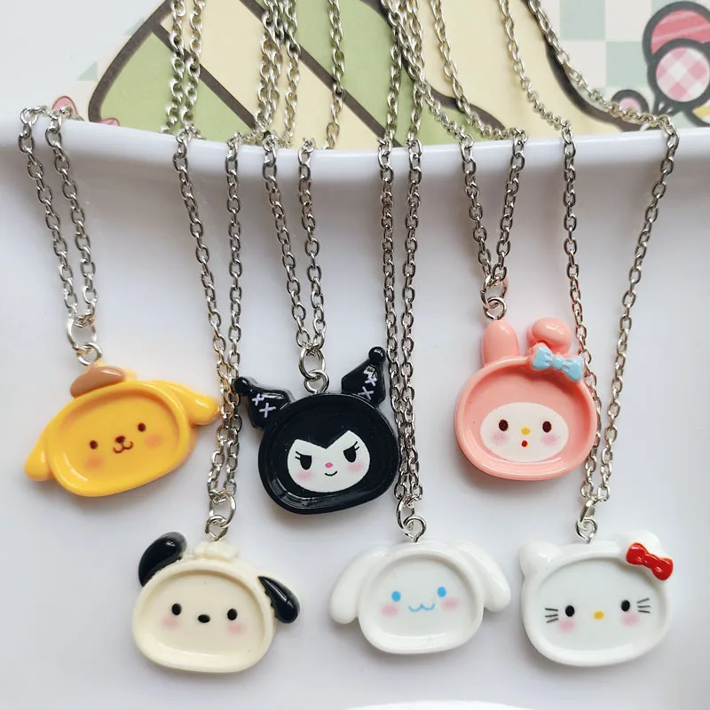 

Miniso cute cartoon animal meal plate pendant Sanrio necklace necklace clavicle chain best friend girl heart jewelry gift