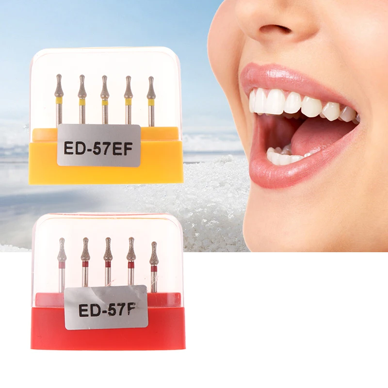 

5 шт./кор. стоматологический алмазный бор для обрезки контура зубов ED-57F/ED-57F, ISO 507/024