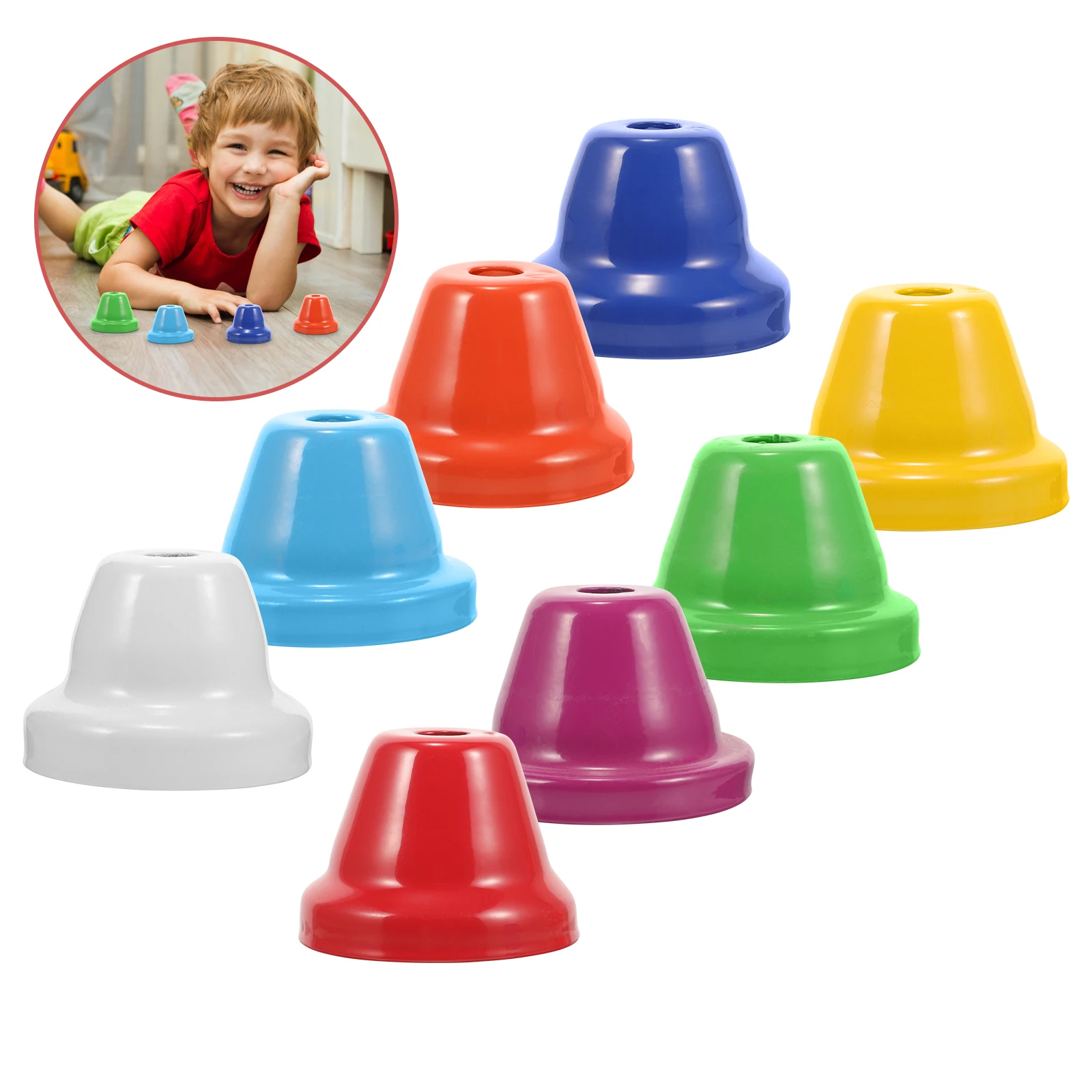 

Orff Musical Instrument Accessories Small Bells Mini for Craft Metal Notes Colorful Hand