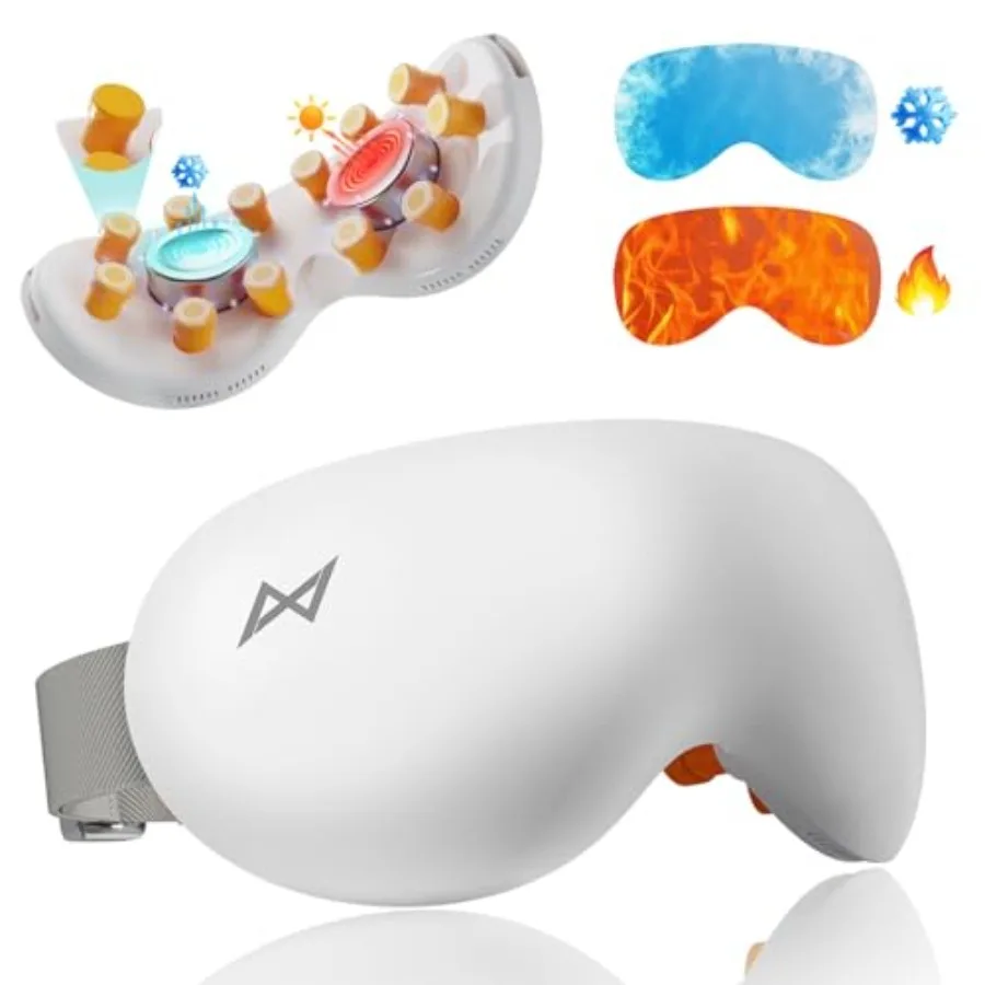 

Eye Massager with Heat and Cooling Massaging Eye Mask Massager Eye Massage for Migraines Dry Eyes Strain Relief Birthday Gifts