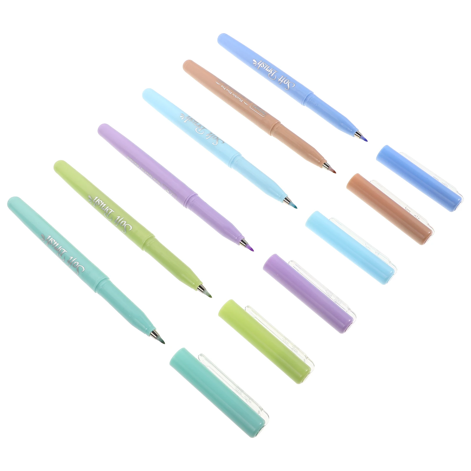 

6PCS Art Calligraphy Pens Set Watercolor Brushes Student Writing Supplies Versatile Drawing Doodling Tools Beginner Kits