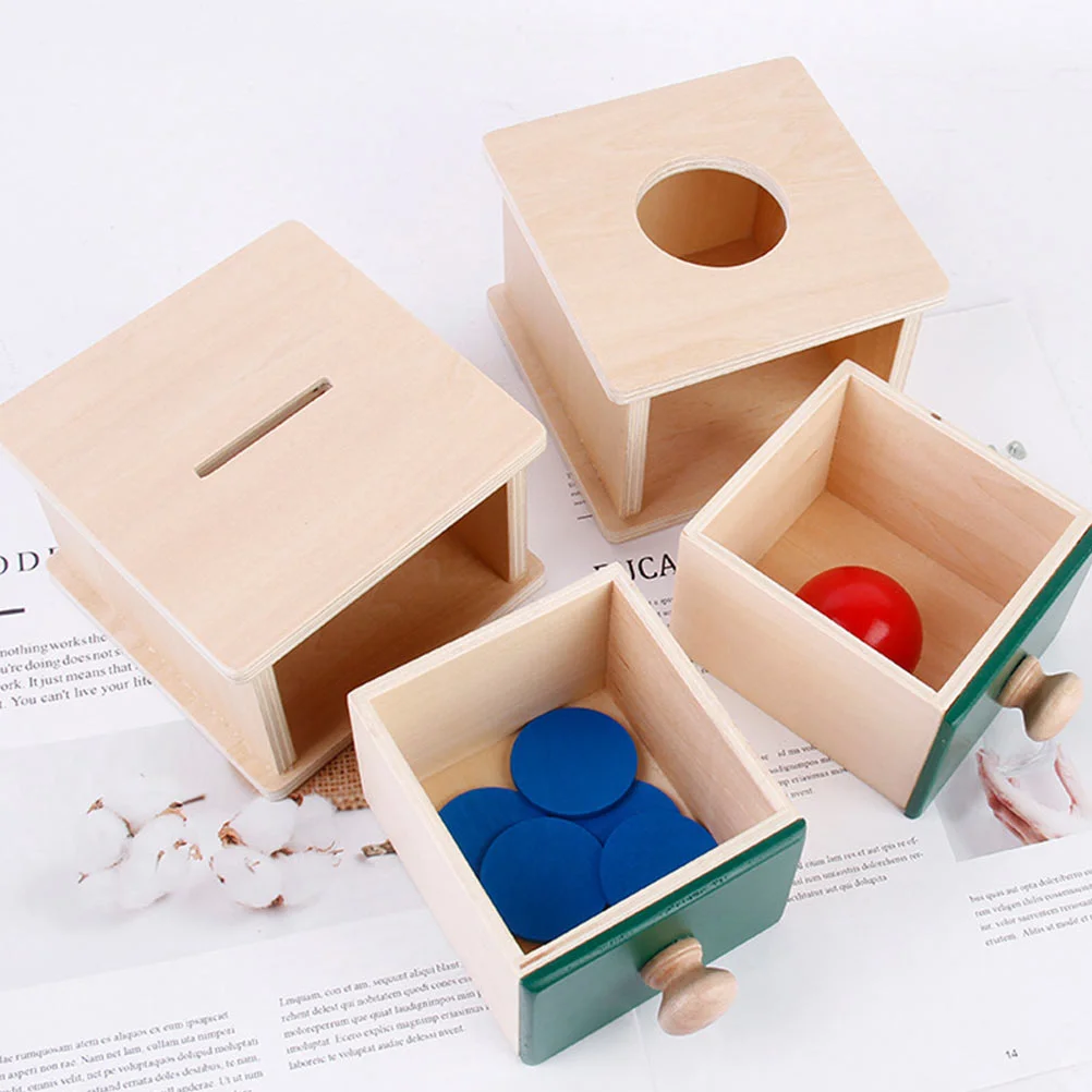 Lehrmittelbox Kindermünze Baby Kinderspielzeug Magnetisches Holz Fidgets Interaktiv