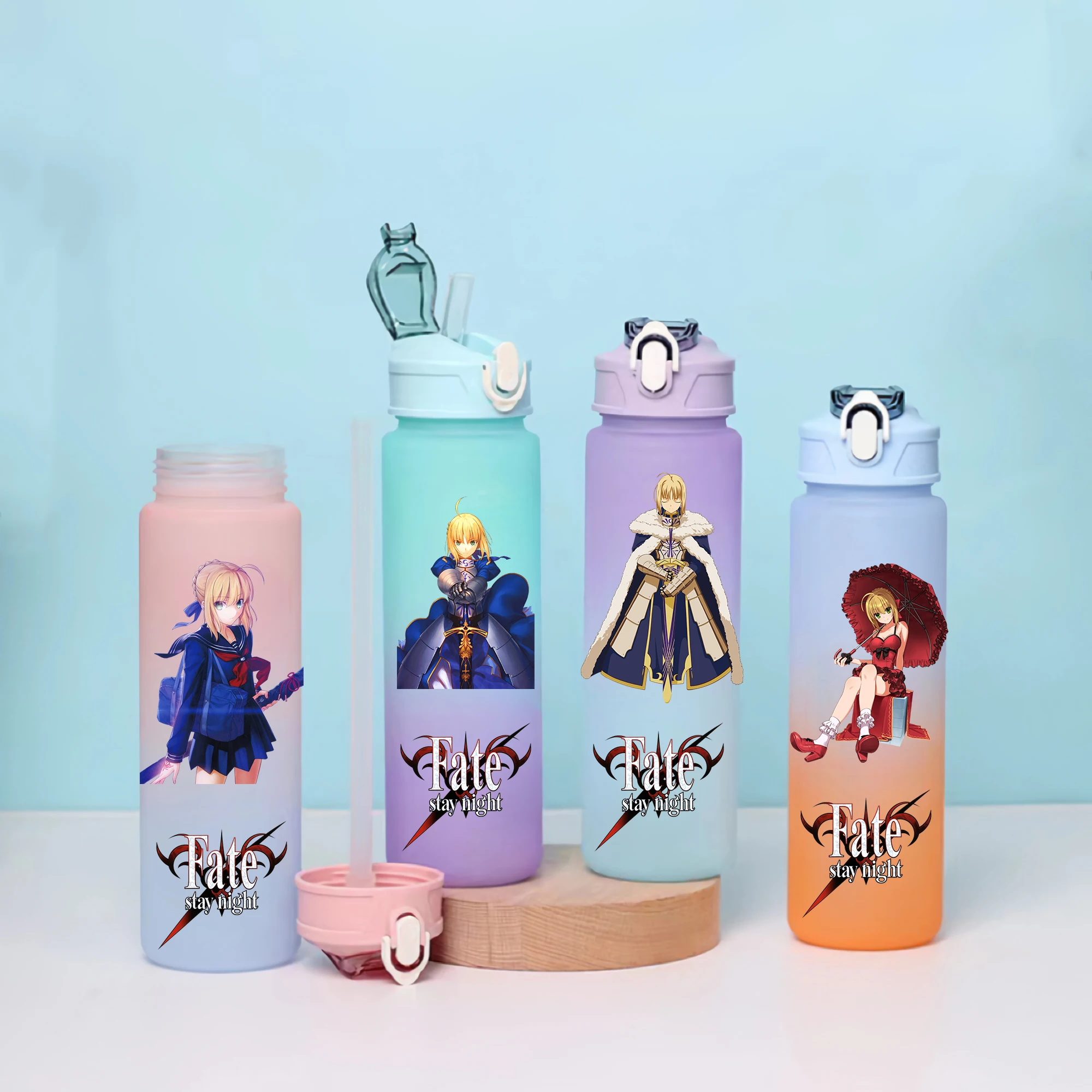 

Fate 750ML colorful leak-proof outdoor large-capacity plastic camping sports fitness portable travel sports water cup gift Saber