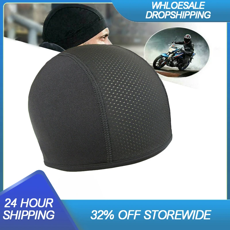 Breathable Motorcycle Helmet Sweat Band Cap - Quick-Drying Racing Beanie for Enhanced Comfort and Performance on the Road