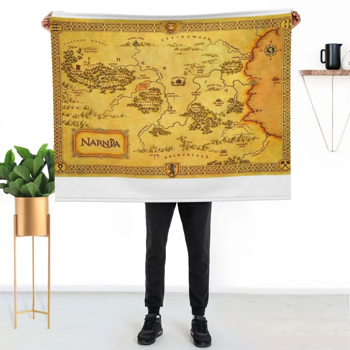 Map of Narnia Throw Blanket Fluffy Cozy Throw Blanket for Home Decor