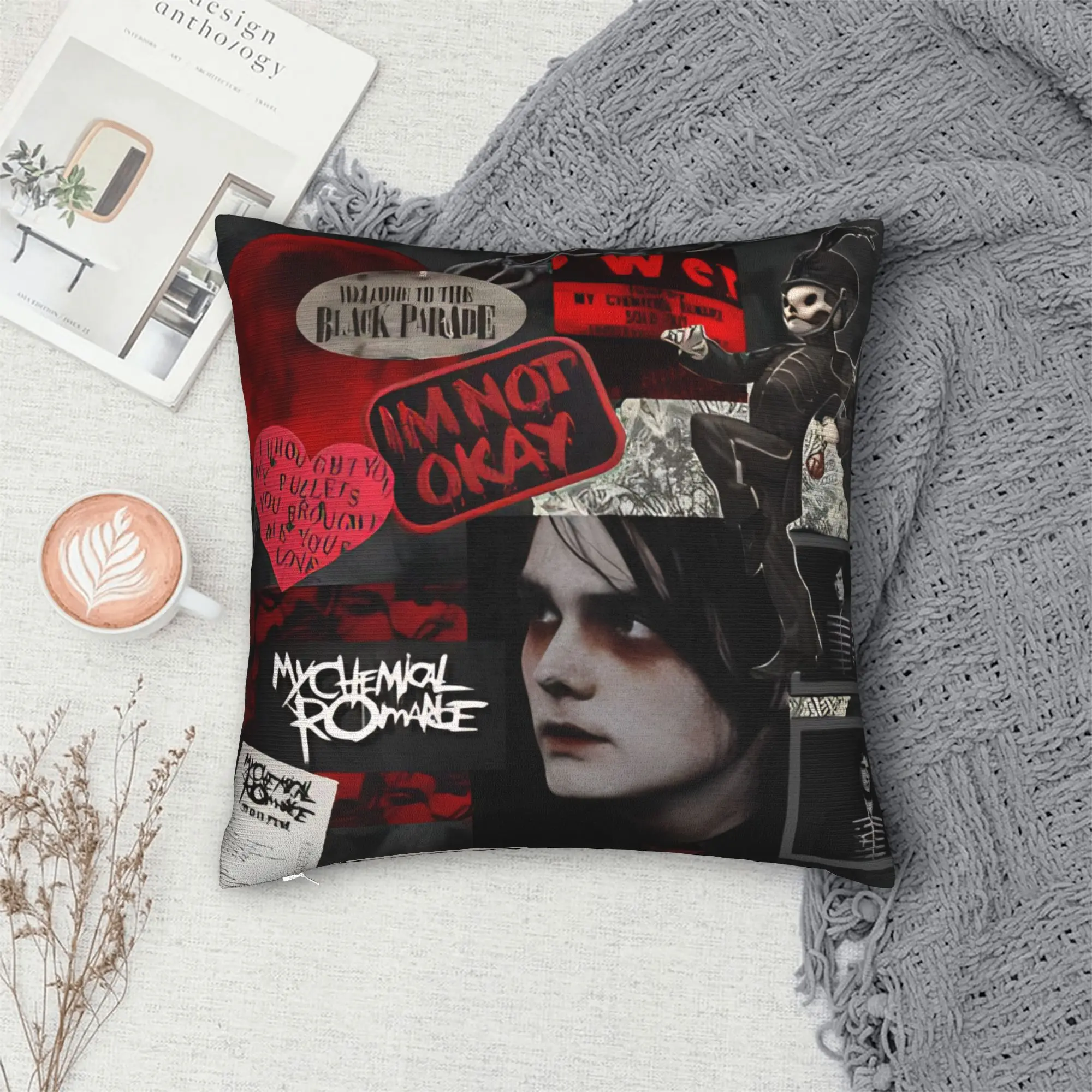 My Chemical Romance Pillow Case Music Kawaii Pillow Cover Custom Pillowcases For Sofa Couch Bed Living Room