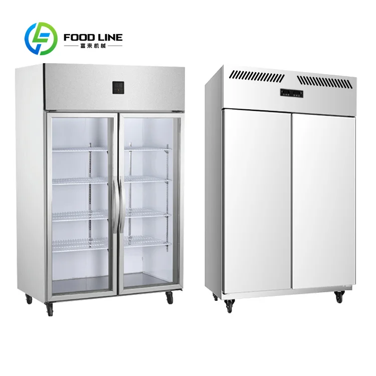 Customized Factory Price Commercial Refrigerator 910L 2 3 Glass Door Commercial Refrigerator For Kitchen Storage Refrigerator