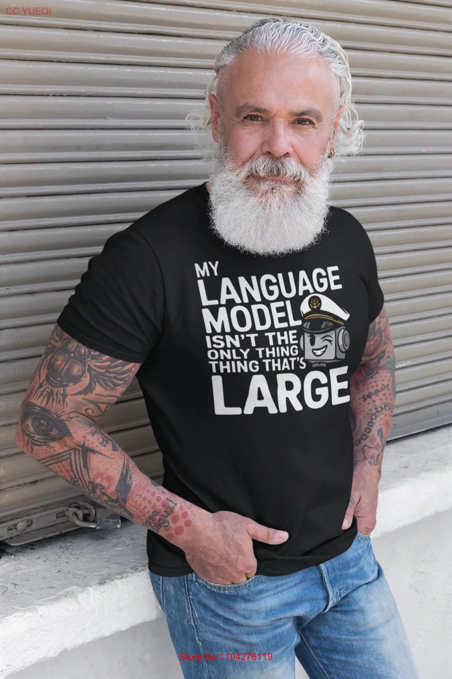 Lustiges AI-EnthusiasT-Shirt „My Language Model Isn't the Only Thing That's Large“, perfekt für Tech-Liebhaber, LLM-Fans