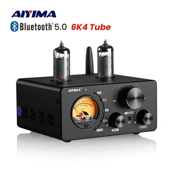 Aiyima T9 Hifi Bluetooth 5.0 Vacuüm Buis Versterker Usb Dac Stereo Amplificador Coax Opt Home Audio Eindversterker Vu Meter 100W