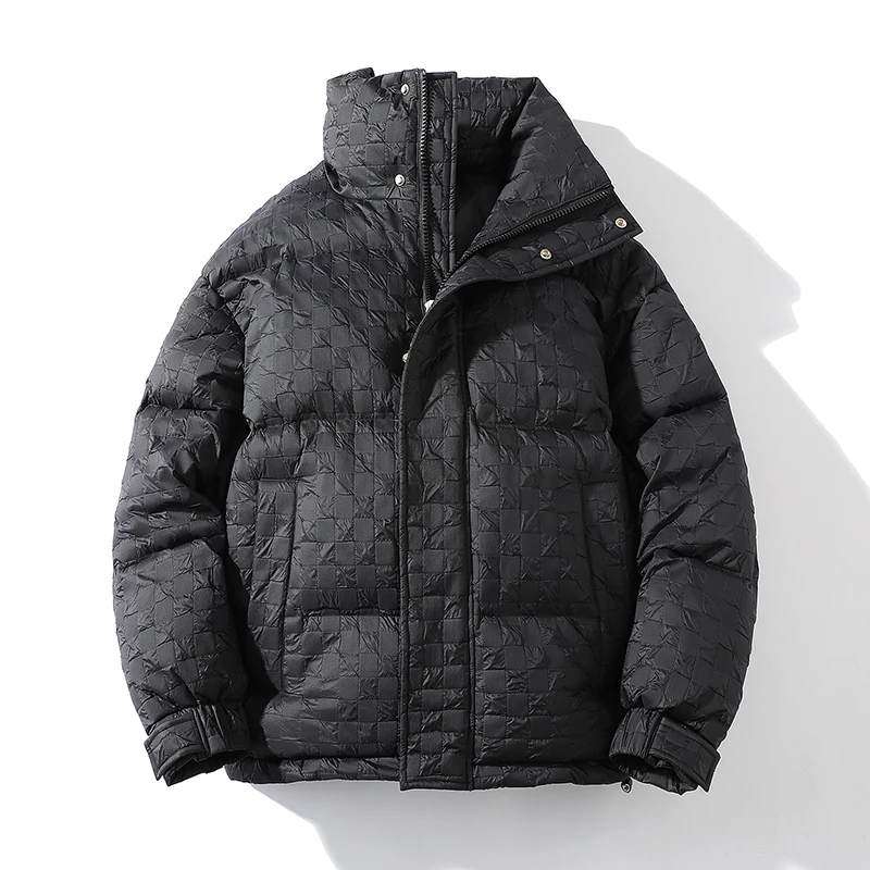 

Мужская утепленная куртка-пуховик 2025 года, новая корейская модель, свободного кроя, зимняя, белая, с наполнителем из пуха, унисекс, нейтральная верхняя одежда из полиэфирного волокна