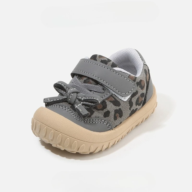 Children Sports Shoes Toddler Leopard Pattern Kids Walking Shoes for Boys Girls Causal Anti-kick Non-slip Baby School Sneakers
