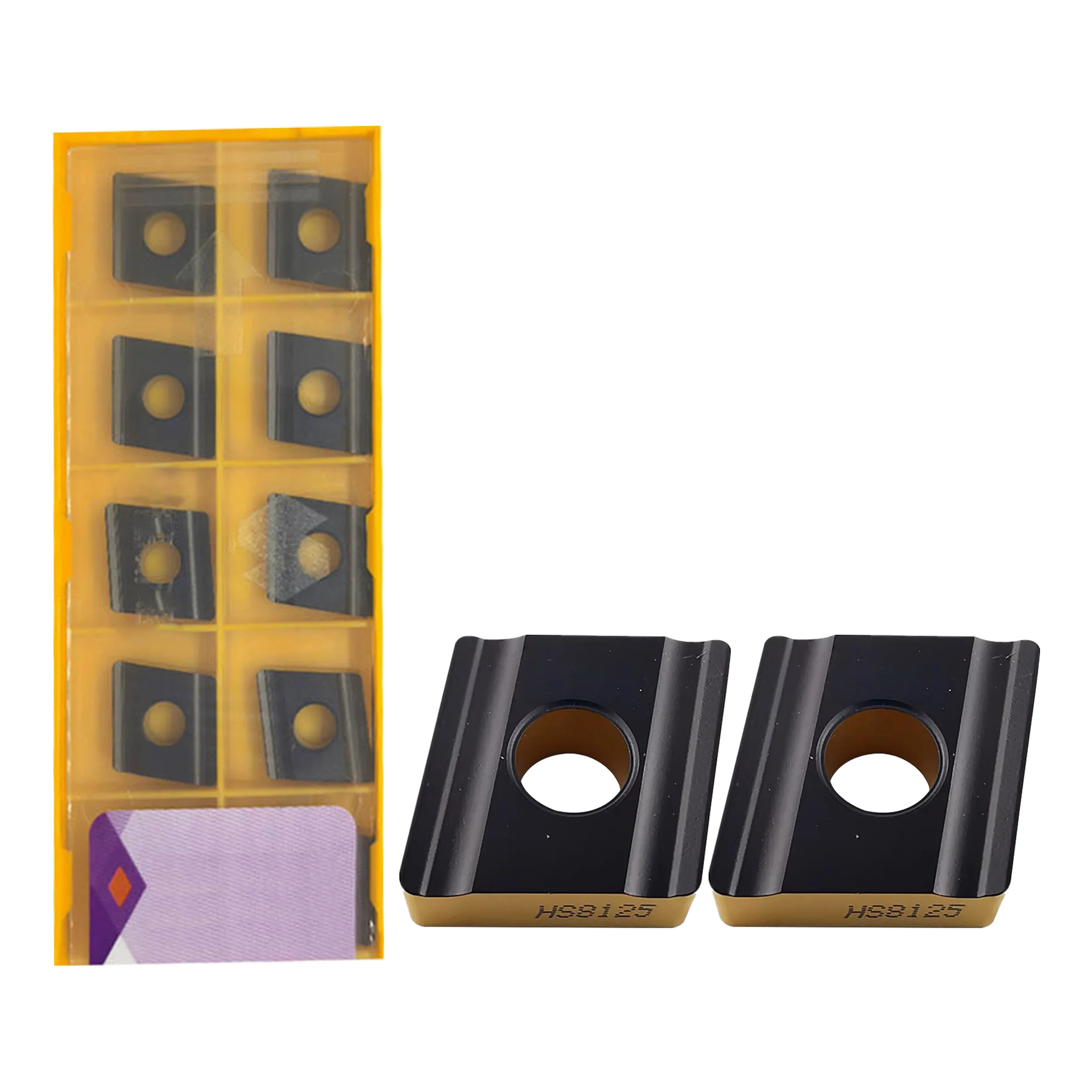 Il carburo dello strumento del tornio di alta qualità inserisce CNMG120404R-M 120408L-M HS8125 ha scanalato le lame di tornitura affilate e resistenti all'usura bicolore