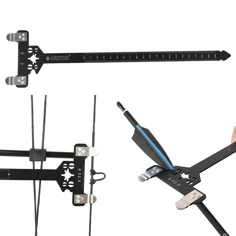 

Инструмент для измерения тетрадиугольника стрелы из сплава, для регулировки наконечников стрел, удаления оперения, установки позиции нокка, для тренировок по стрельбе