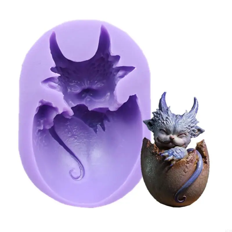 37JB Pequeno molde silicone forma dragão