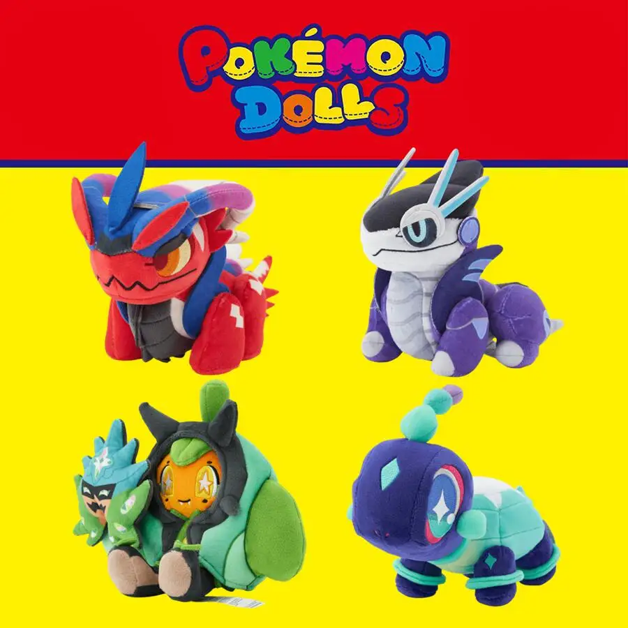 

Японские плюшевые игрушки Pokémon DOLLS: Koraidon, Miraidon, Okidogi Edition — идеально подходят для детских подарков и сувениров