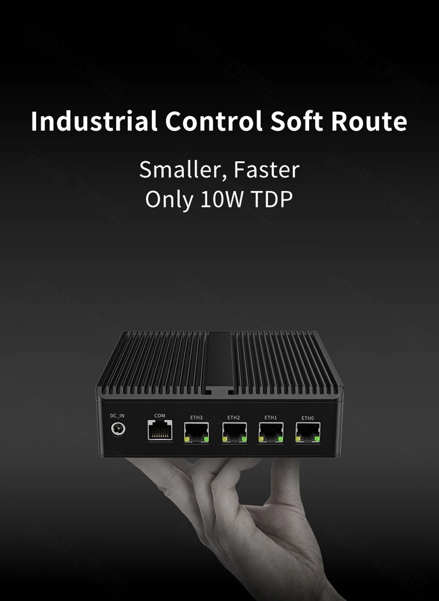 ファンレス4x2.5G LANミニPC Proxmoxホスト Celeron J6412 J6413 HD DP Linux Ubuntu産業用ミニコンピュータ 5G WIFI RS232対応