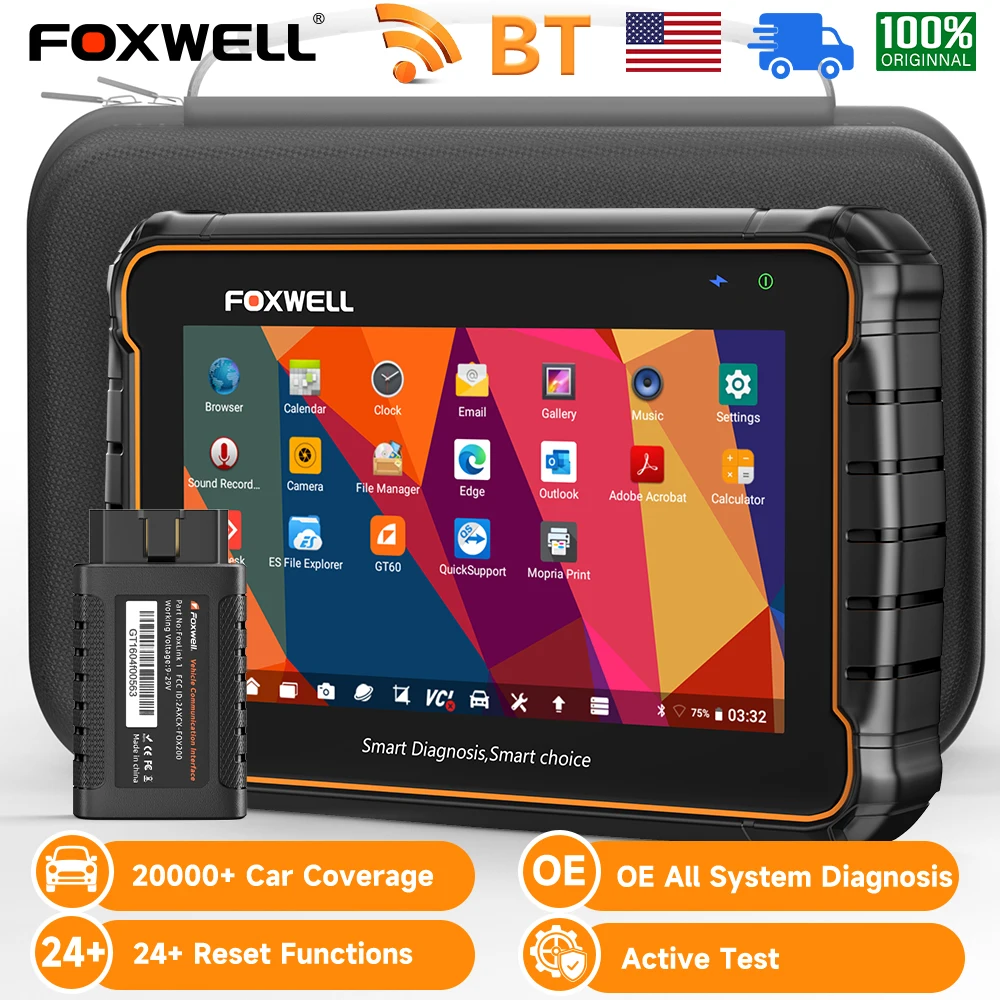 Foxwell GT60 profesionál OBD2 automotivo skener 24+ resetovat ABS SAS TPMS resetovat ODB 2 OBD2 skener všechen systém diagnostické nářadí