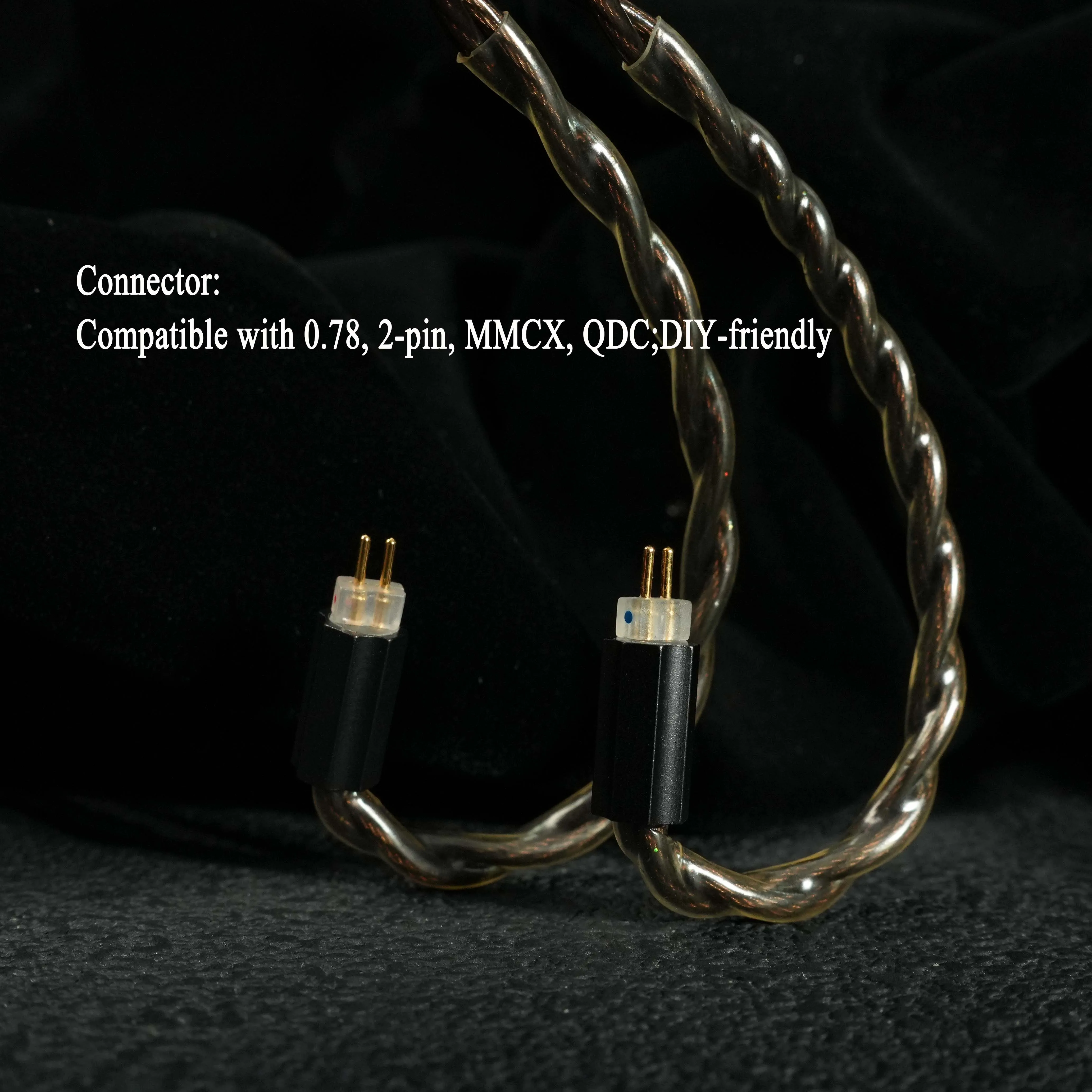 TRKAPLST-31 Silber-Palladium 4-adriges Upgrade-Kabel, 2,5/4,4 mm symmetrisch auf 0,78 mm 2Pin MMCX Dual 3,5 mm für IE900 IE600 HIFI-Kopfhörer – Detail 7