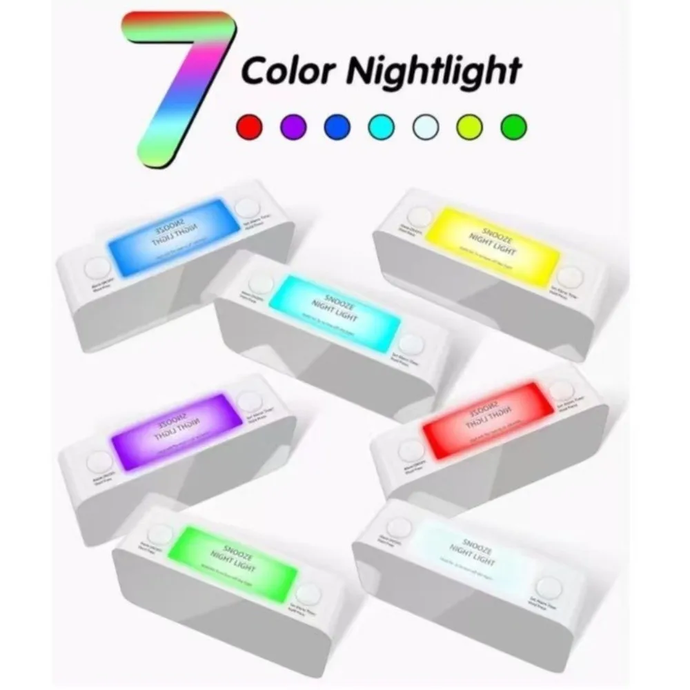 Heart Shape Vibrating Mirror Blind Alarm Clock Extra Large Display 3 Levels Brightness RGB Color Digital Alarm Clock