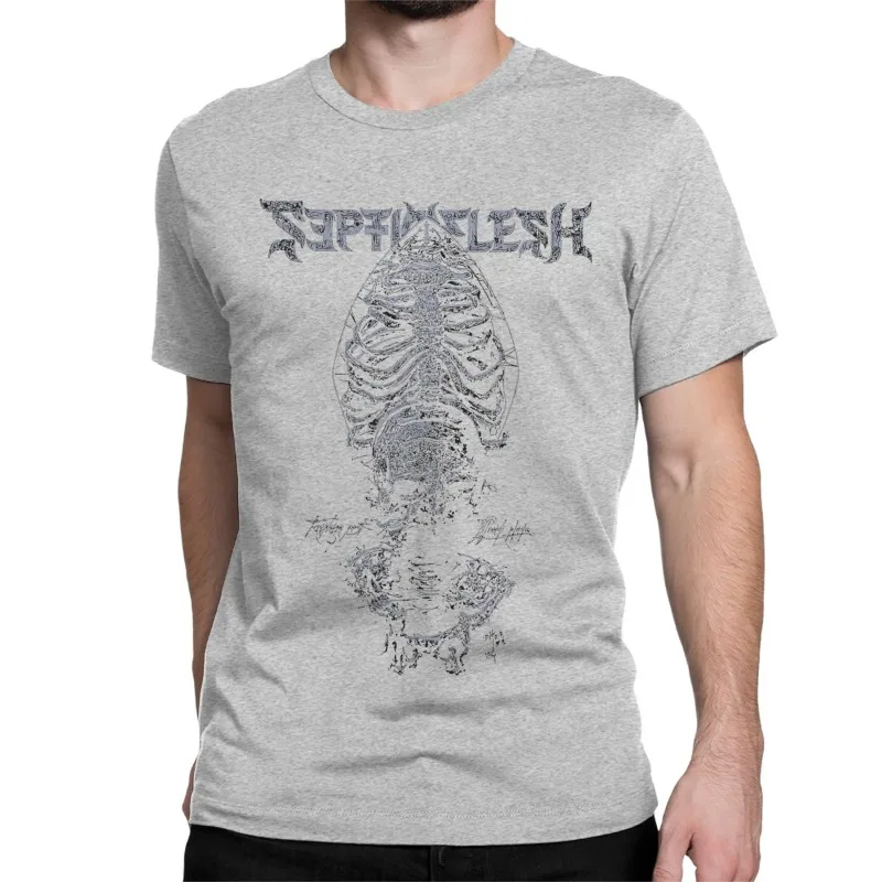 Men Women's T-Shirts Septicflesh Metal Band Rock Fun Cotton Tee Shirt Short Sleeve Meshuggah T Shirt Clothing  Size Streetwear