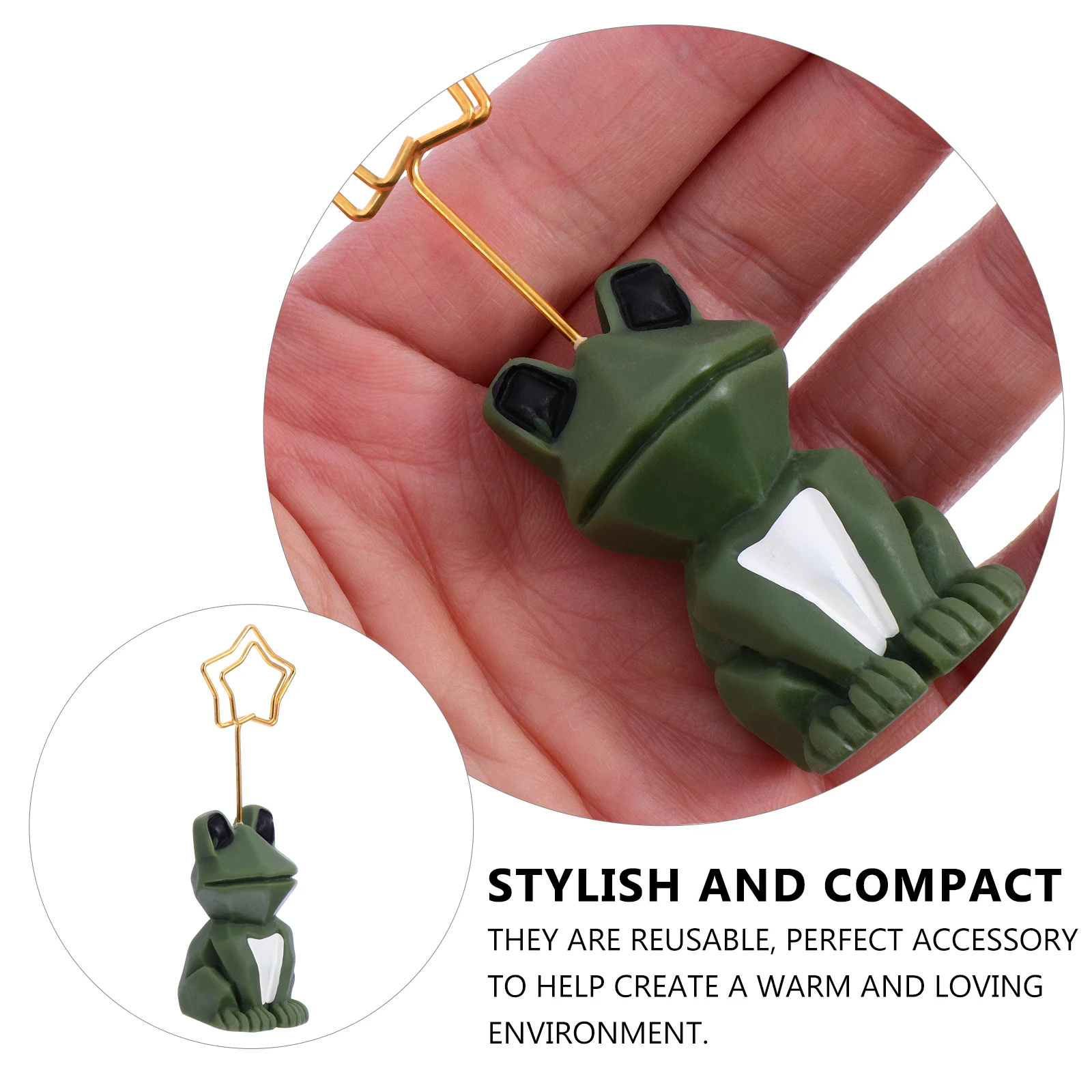 

2Pcs Creative Memo Clips Cartoon Note Holders Geometric Stand Clips Stylish Desk Accessories Lovely Clip Holders