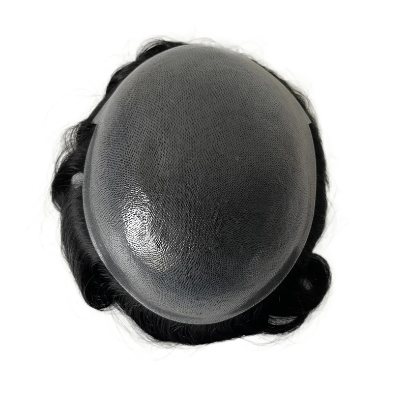 أنظمة الشعر البشري ريمي # 1 لون 8x10 بوصة معقود الجلد الرجال الشعر المستعار #3