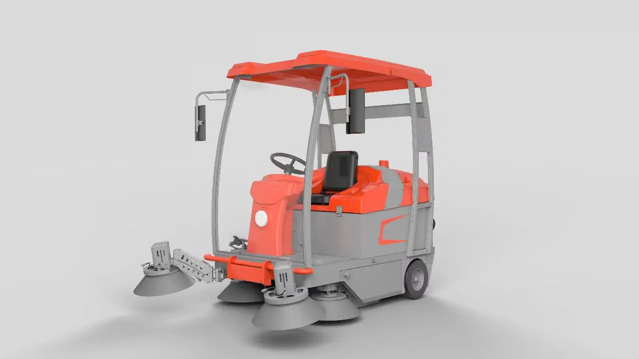 Ride-on sweeper, road sweeper, electric road sweeper, factory workshop sweeping
