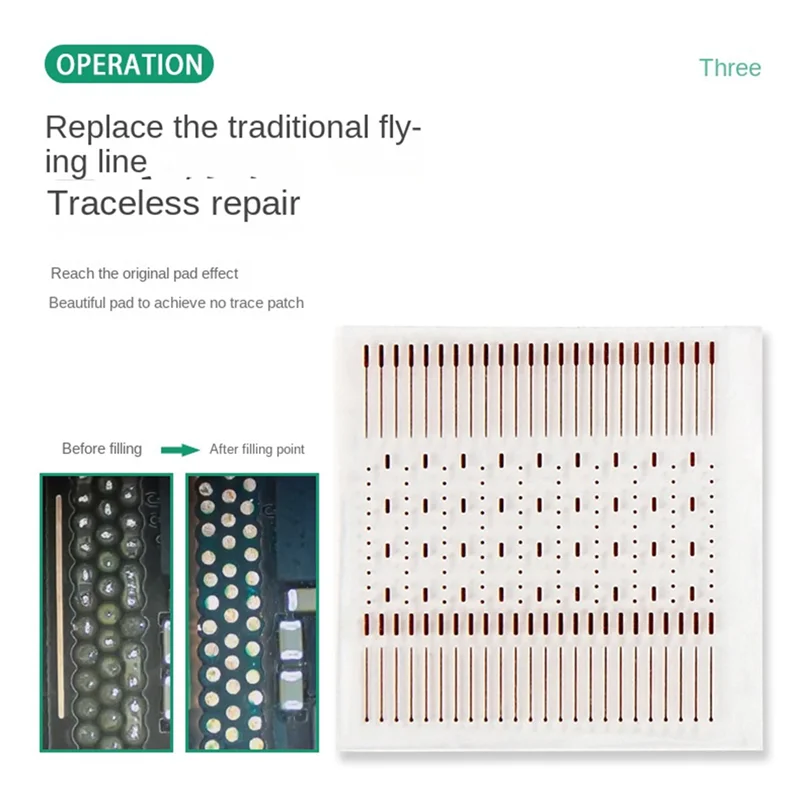 

A38Q-208 Dots Soldering Point Jumper Wire Rework And Welding Repair Pad Tool, 2 Pieces Set
