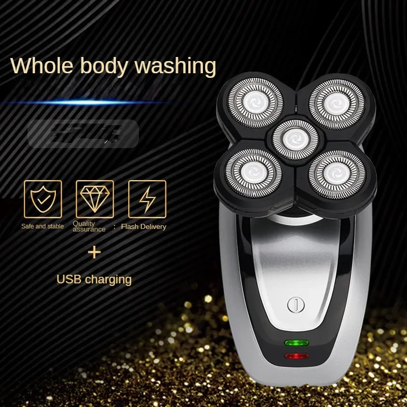 

4D New 4-in-1 Multifunctional Electric Shaver for Men's Nose Hair Trimmer Electric Push Cutting Set Shaving Head