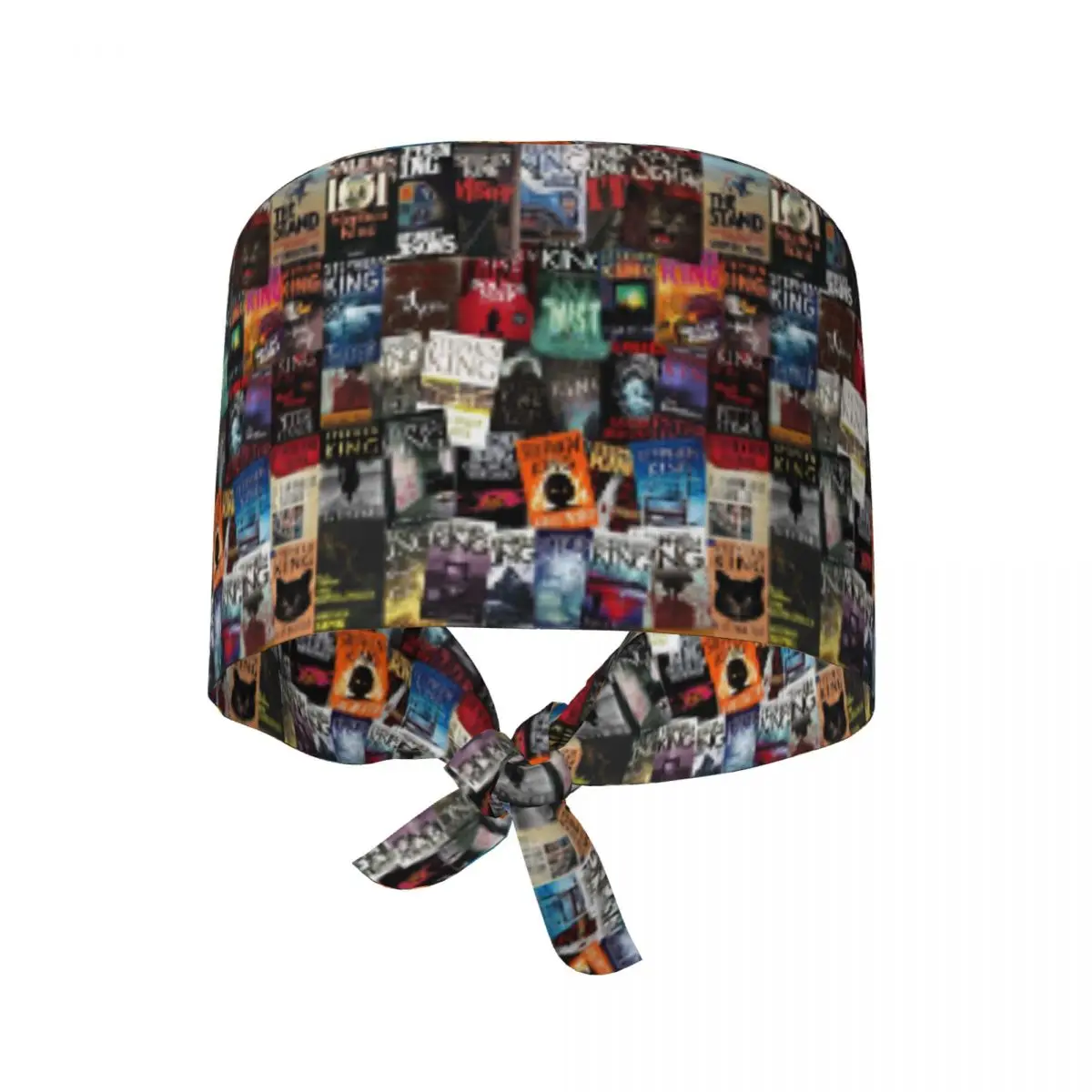 Stephen King Book Covers, Horror Bookworm Scrub Hat Doctor Working Surgical Cap Unisex Adjustable Nursing Caps for Dentist