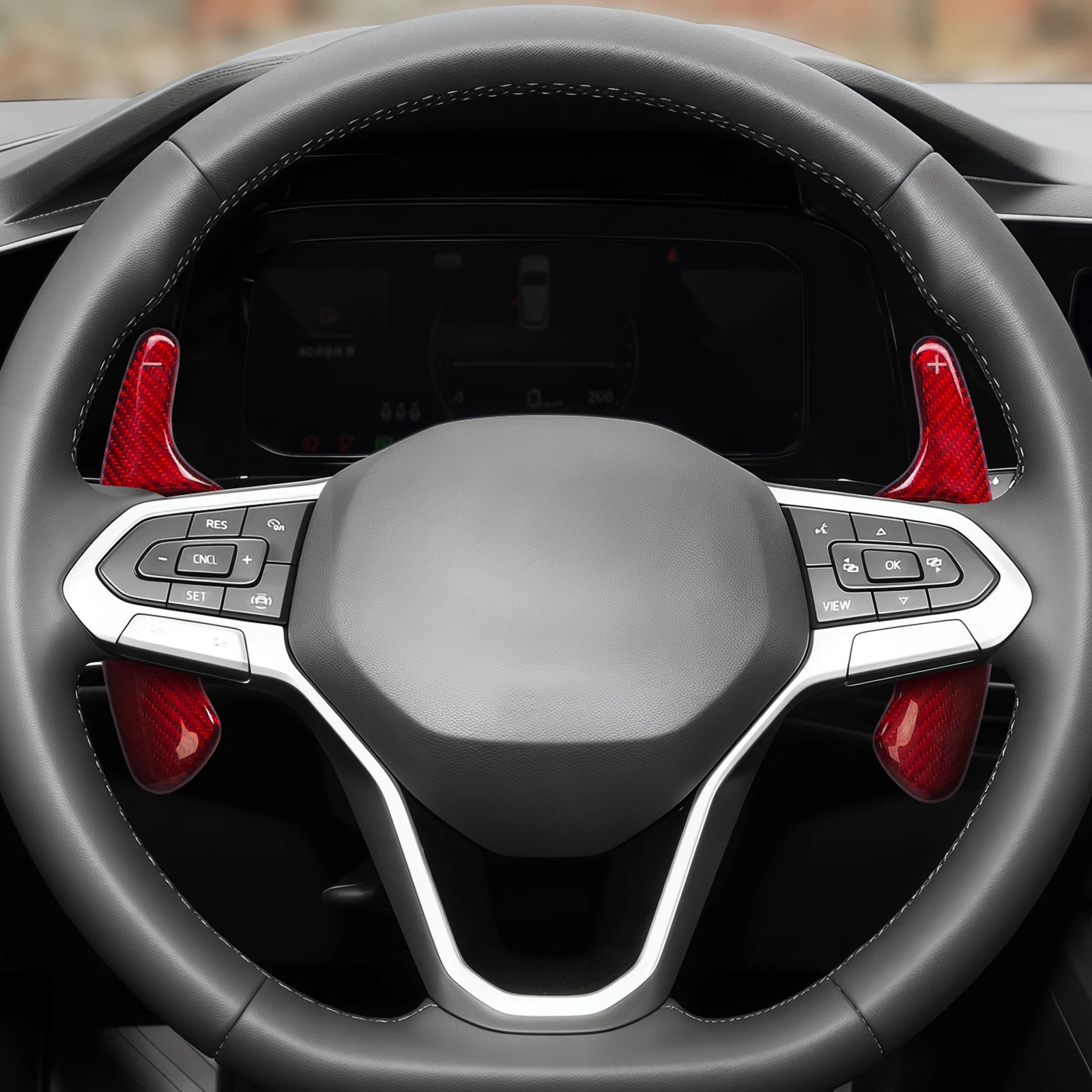 Real Carbon Fiber Forged Steering Wheel Shift Paddle Extension For VW Golf 8 MK 8 2020-2023 Car Interior Modifications