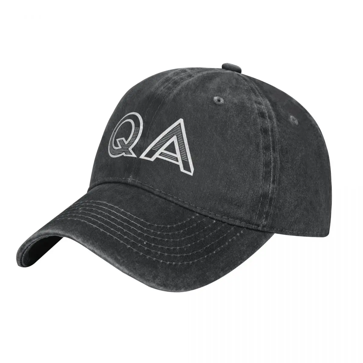 

QA - Quality Assurance (white text) Cowboy Hat Bobble Hat Hat Man For The Sun Rave Beach Caps For Women Men's