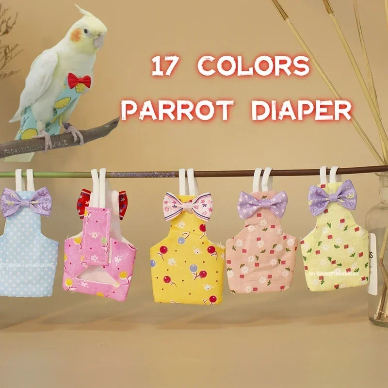 

Bird Cleaning Supplies Parrot Diaper Flight Suit Nappy Clothes Parakeet Cockatiels Pigeons Medium Large Bird Pet Accessories