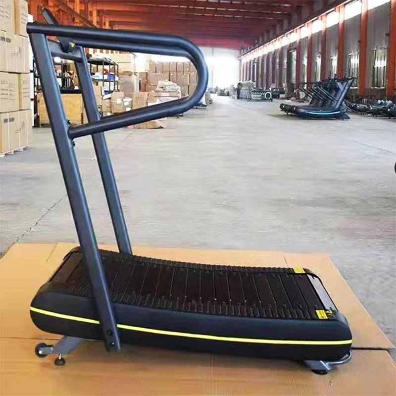 Professional Fitness Mechanical Unpowered Bodybuilding Curved Running Machine Home Use Mini Self-Propelled Treadmill For Workout