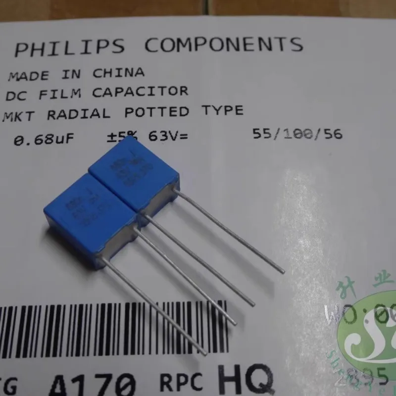 

10PCS MKT370 0.68uf/63v 680nf u68 684 New long pin film capacitor 5MM