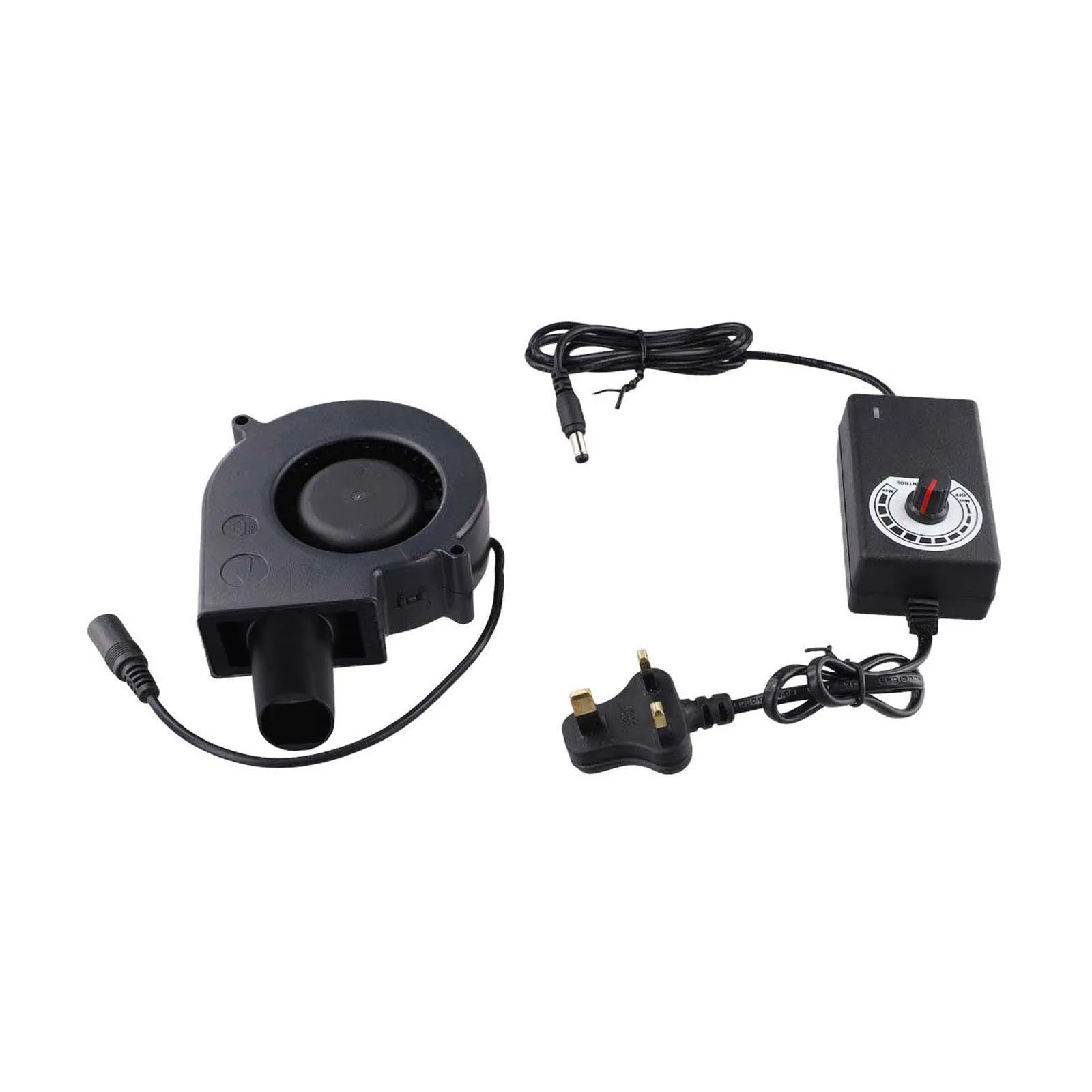 Adjustable 12V Blower Fan for BBQ Heater Stove Outdoor Cooking Car AV Cabinet with 5500RPM Output and Compact 97mm Dimensions