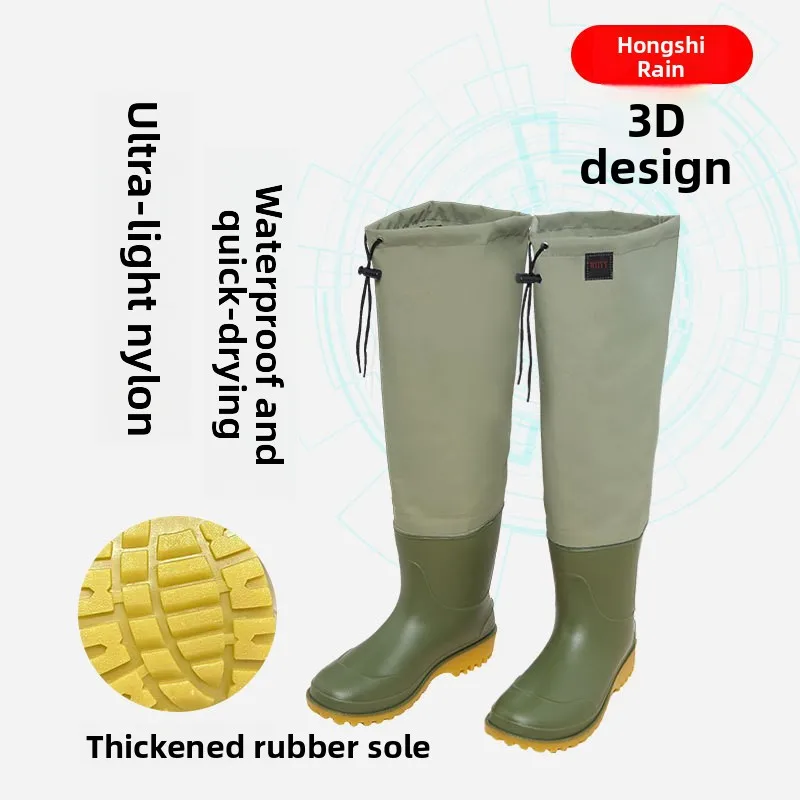 

Outdoor Waterproof Overalls Fiing Seood Gathering Cycling Boots Anti-Slip ex Wading oes Cam Hiking Rain Boots