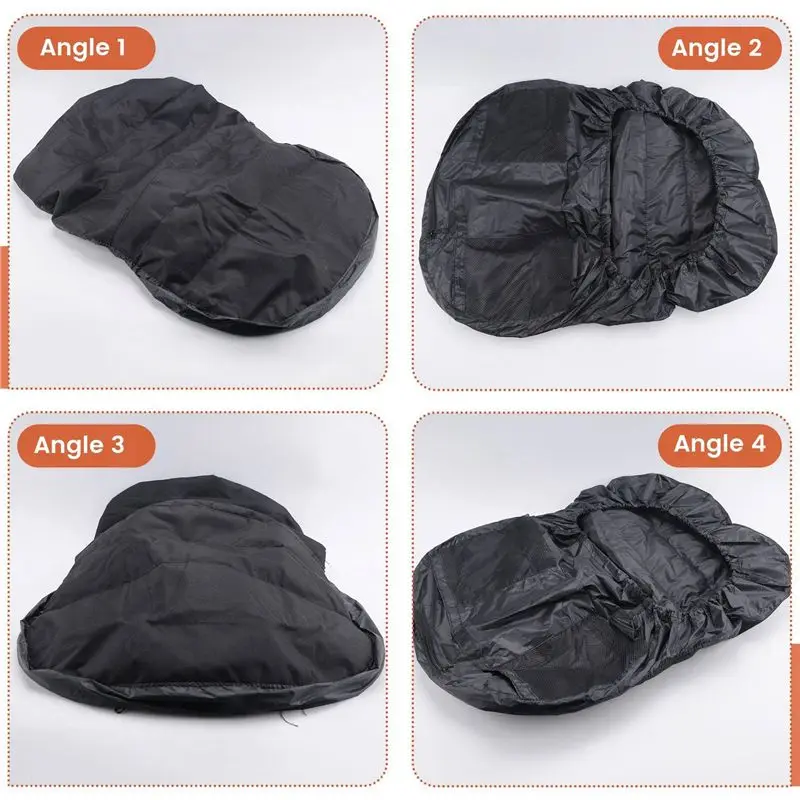2X Universal Riding Lawn Mower Tractor Seat Cover Padded Comfort Pad Storage Pouch Medium
