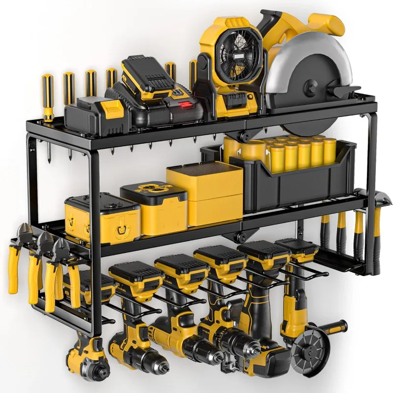 Iron Heavy-duty Electric Tool Storage Rack, Wall Mounted Storage Rack, Tool Bracket, Multifunctional Storage Rack DIY
