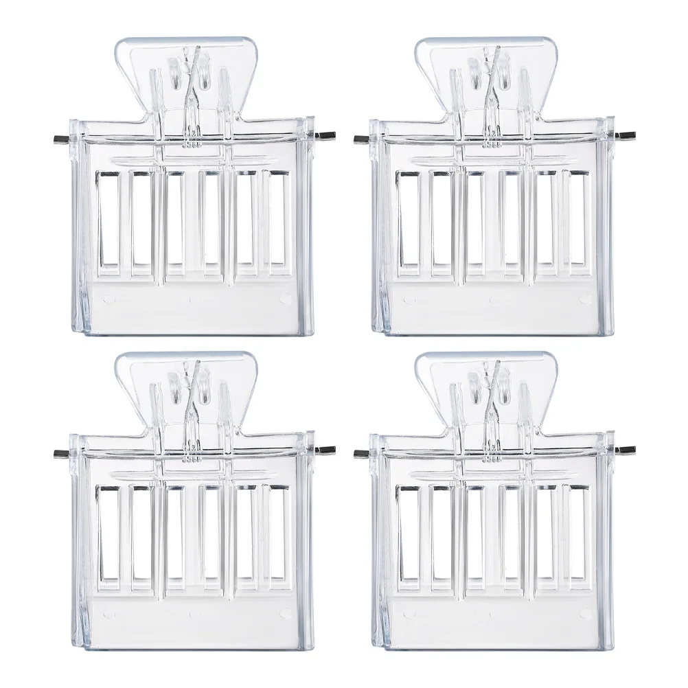 

4 Pcs Catching Tool Transparent Plastic Clips Cage Clamp Insect Beekeeping Supplies Lightweight Portable Gardening