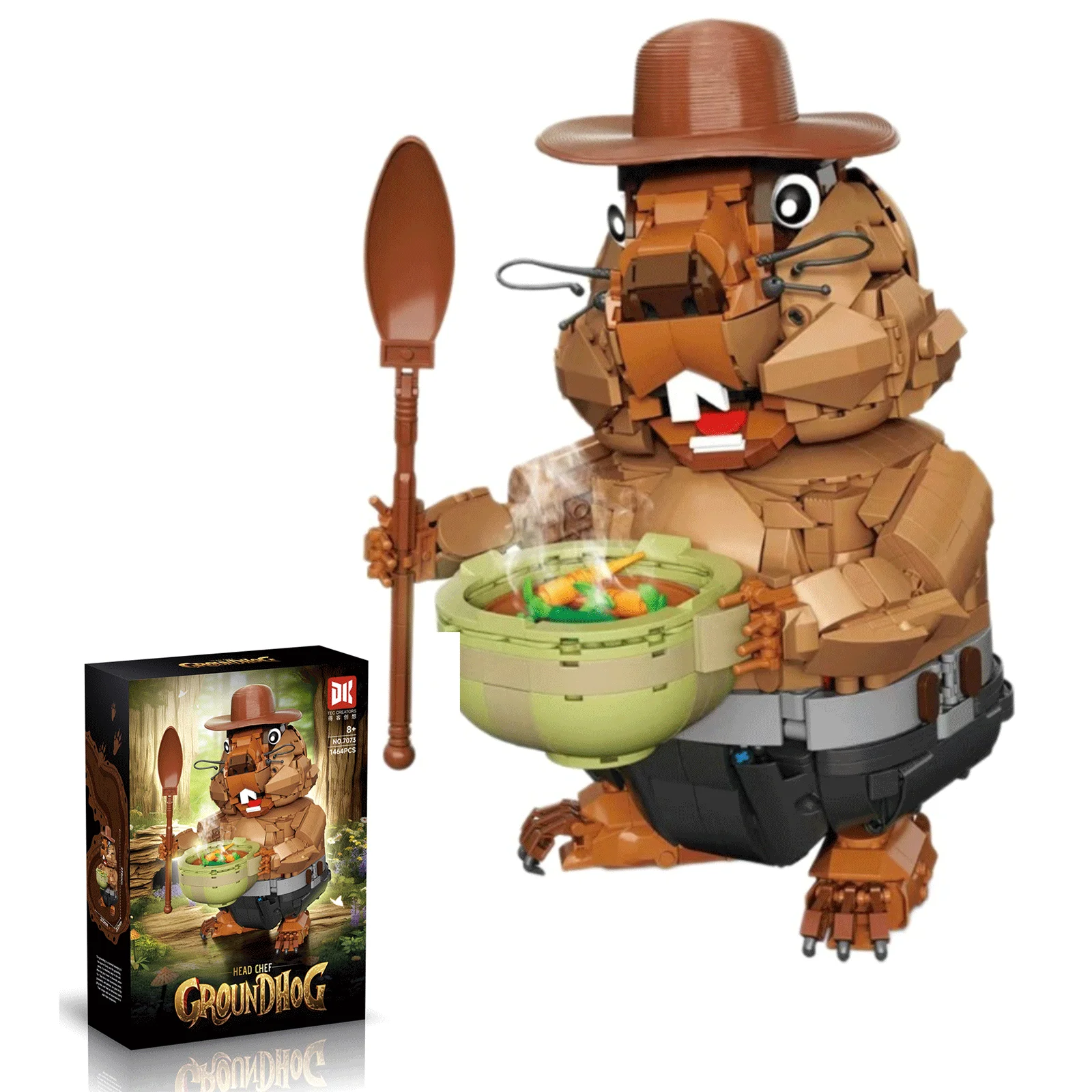 

DK7073 1464pcs Mini Building Blocks Cute Groundhog Animal Model DIY Creative Toy