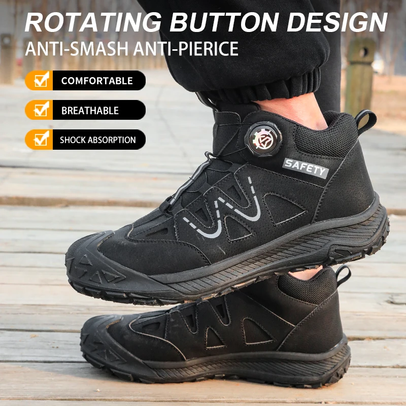 Safety shoes, labor protection shoes, protective shoes, mining shoes, impact-resistant and puncture-resistant construction shoes