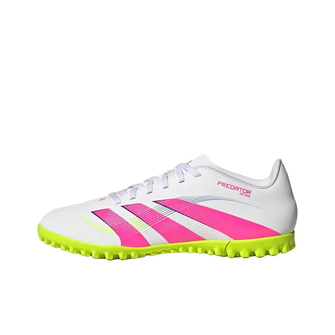 Adidas Predator CLUB TF Turf Fabric Slip Resistant Abrasion Resistant Soccer Shoes Men's White Pink ID3785