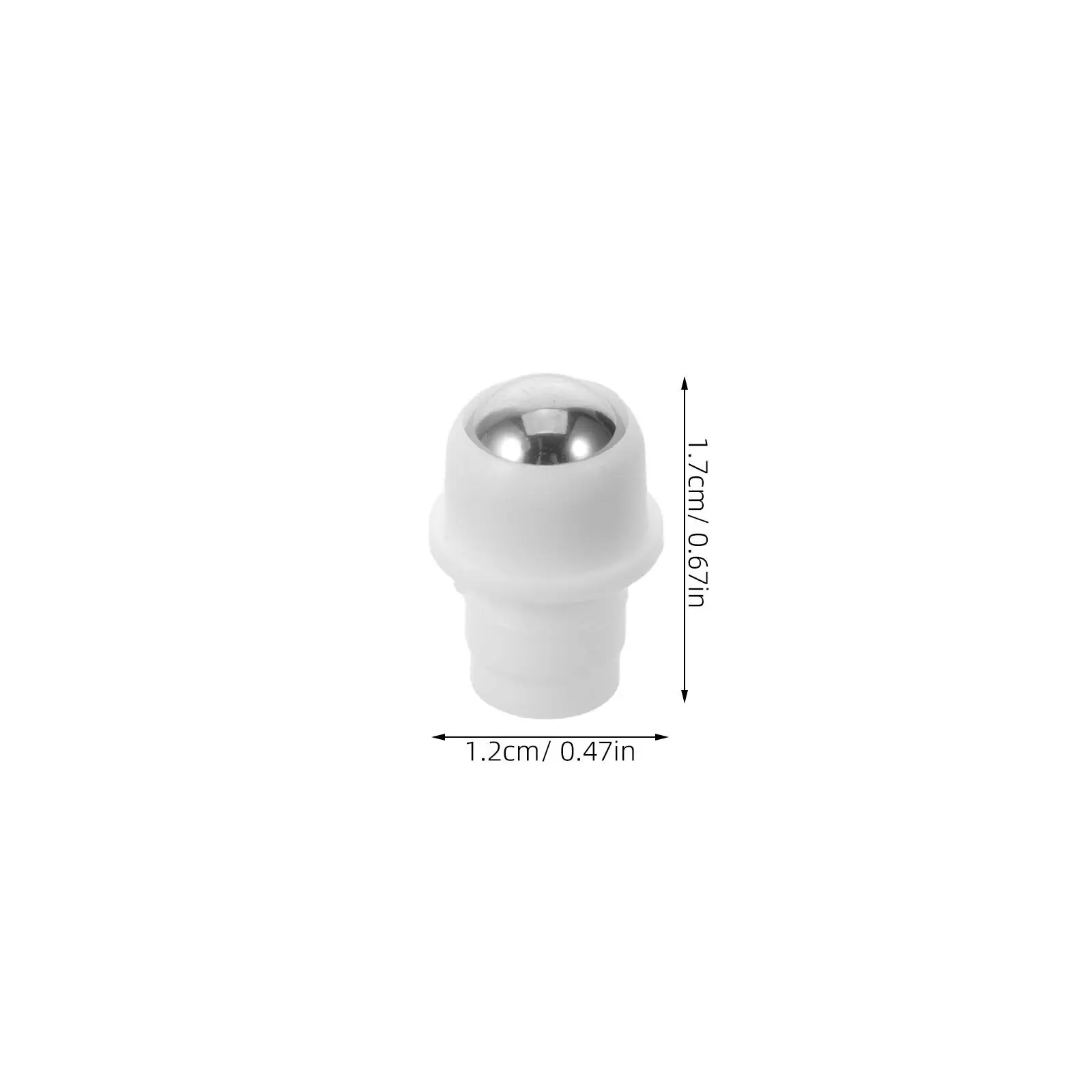 50Pcs Essential Oil Roller Tops Leakproof Steel Roller Ball Inserts Refillable Perfume Bottle Roll on Applicator Caps