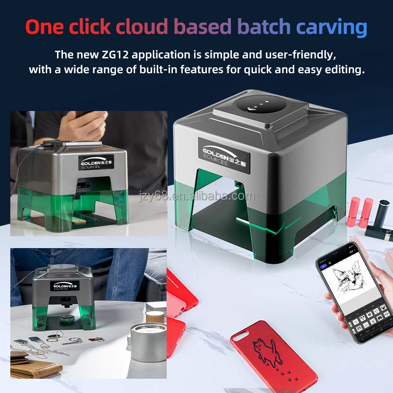 Graveur Laser Portable 3D, Machine de découpe, Mini métal, cuir, bois, Diode, Machine de gravure, Mini imprimante Laser